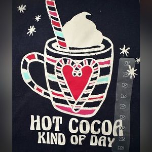 Hot Cocoa Kind Of Day Navy 2-Piece Sleep Set Pajama size XS